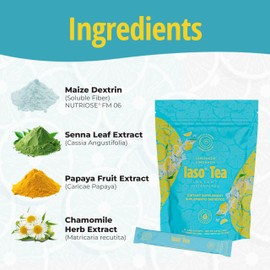 IASO Iaso Instant Tea - Refreshing Lemonade-Flavored Cleansing drink for Daily Wellness - 25 Sachets