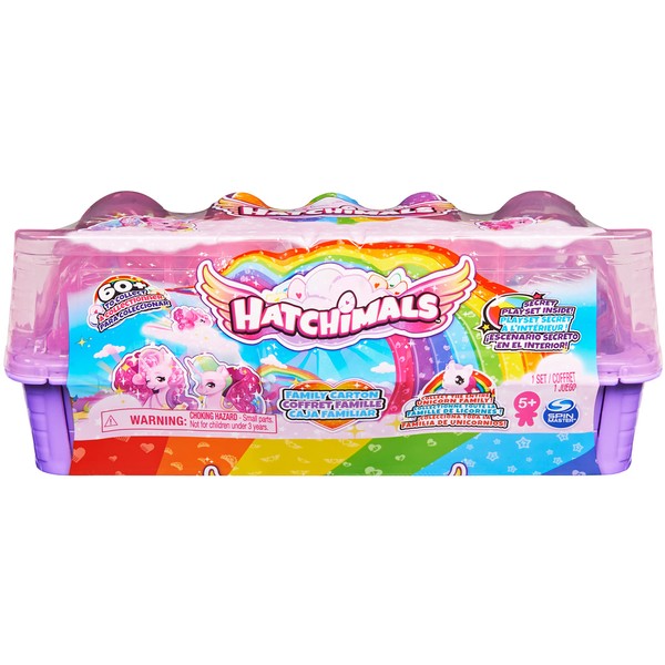 Hatchimals Family Adventures Egg Box with Unicorn Family, Playset with