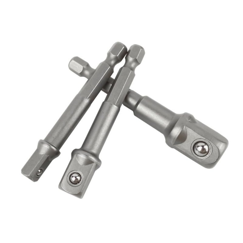 3PCS Impact Grade Socket Adapter Set, Drill to Socket Adapter,