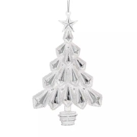 Kurt Adler 6" Clear Glittered Christmas Tree Ornament