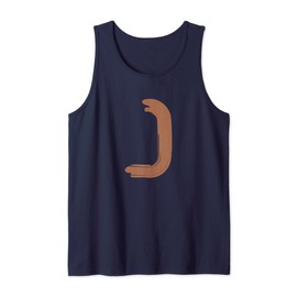 Creative Bold Leather Letter J - Design - Alphabet - Marker Tank Top