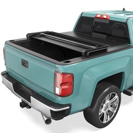 Soft Tri-Fold Truck Bed Tonneau Cover Fit for Chevy Silverado/GMC Sierra 1500 2014-2018 5.8 ft Bed(DO NOT FIT Multi-Flex Tailgate)