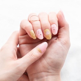 BEAUTYAVENUE Girly Glitter Pink Real Gel Nail Sticker