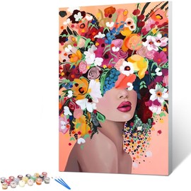Paint by Numbers 40*50cm, con Pinturas Acrílicas y Lienzo para Pintar, con 3 Pinceles, Pintura por Numeros Para Adultos y Niños, Lienzo sin Marco, Kits para Pintar por Número para Decoración de Pared