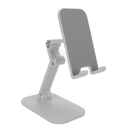 Cell Phone Stand Portable Mini Anti Slip Foldable Adjustable Angle Height Desktop Phone Holder Tablet Holder White