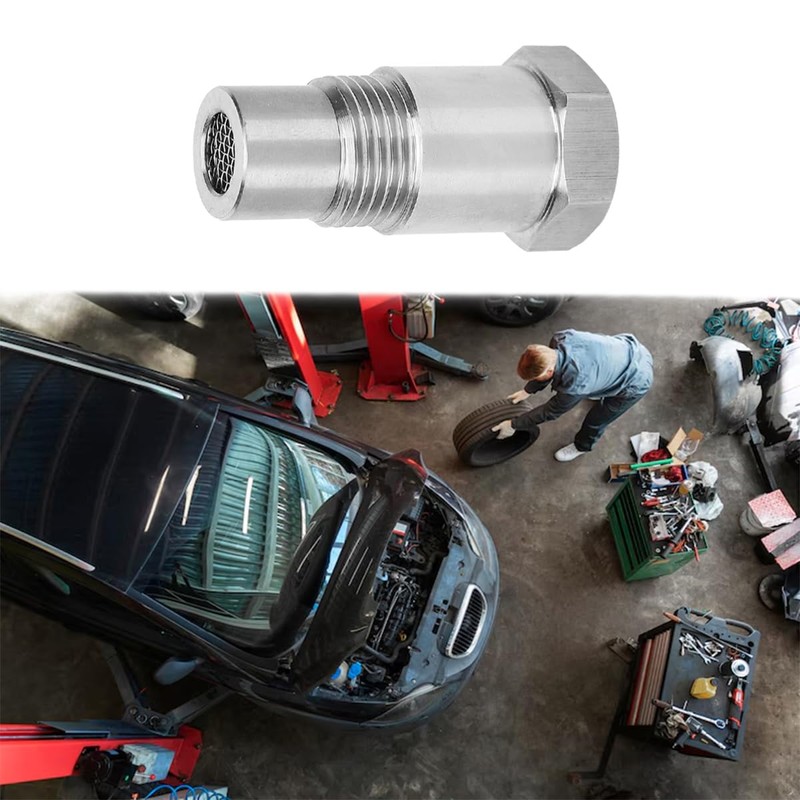 Nicear Sauerstoffsensor-Dichtungsadapter M18 x 1,5 Edelstahl O2-Sensor-Dichtungsadapter Katalysator-Fix Motorlicht Sauerstoffsensor-Sockel-Kit