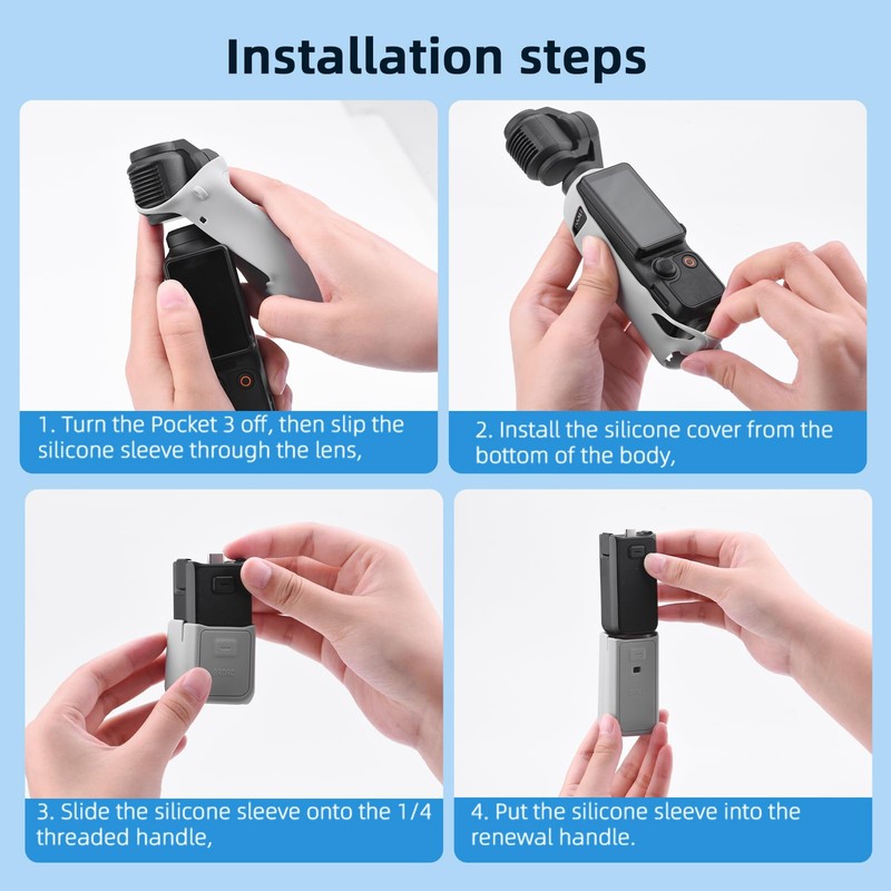 BRDRC - Funda de silicona para bolsillo 3, protector de