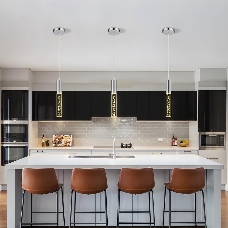 OTeedo 3 Pack Pendant Lights Kitchen Island,3 Color Modern LED