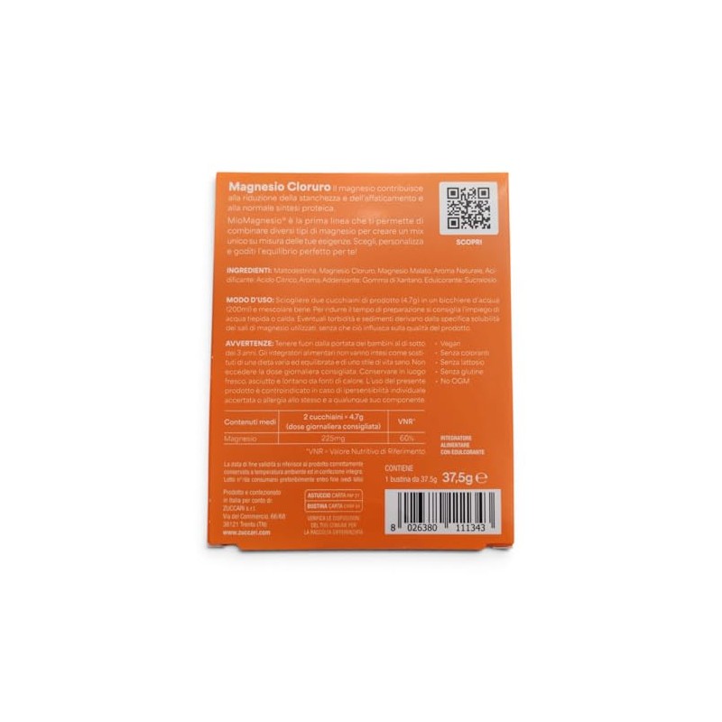 MioMagnesium Chloride 1 bag of 37.5 g Sugars