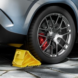 Wiltec Wheel Chocks for Trailers, 2 Pieces up to 2 Tonnes, Brake Wedges, Motorhome, 166 x 75 x 94 mm, Wheel Chocks Car Non-Slip for Cars and Caravans