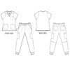 Natural Uniforms Womens 10 Pocket Cool Stretch Jogger Scrub Set