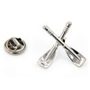 Paddles Oars Crew Rowing Brooch Lapel Pin