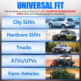 High Lift Jack Mount, KAVIUS Hi Lift Jack Tube Mount 1-2.5" Compatible with Jeep RZR Offroad Polaris Universal Vehicle Truck Adjustable High Lift Jack Mounting