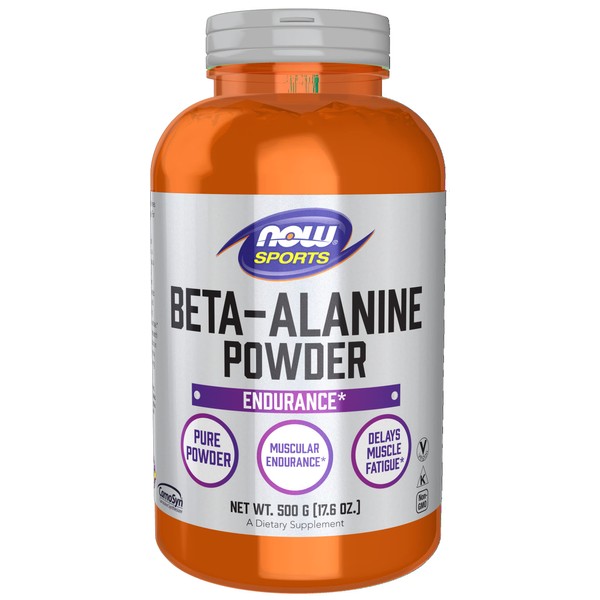 NOW Sports Nutrition, Beta-Alanine Pure Powder 2,000 mg, Muscular Endurance*, 500 Grams