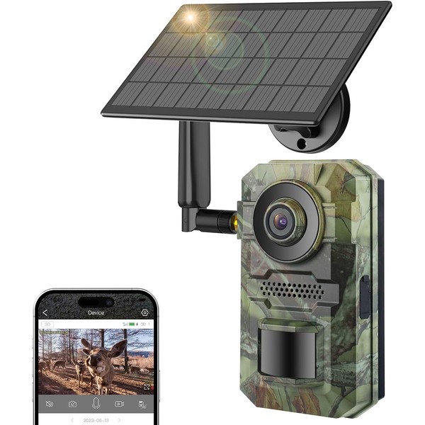 Tziarp Cellular Trail Cameras, 2.7K Live View Game Cameras Built-in