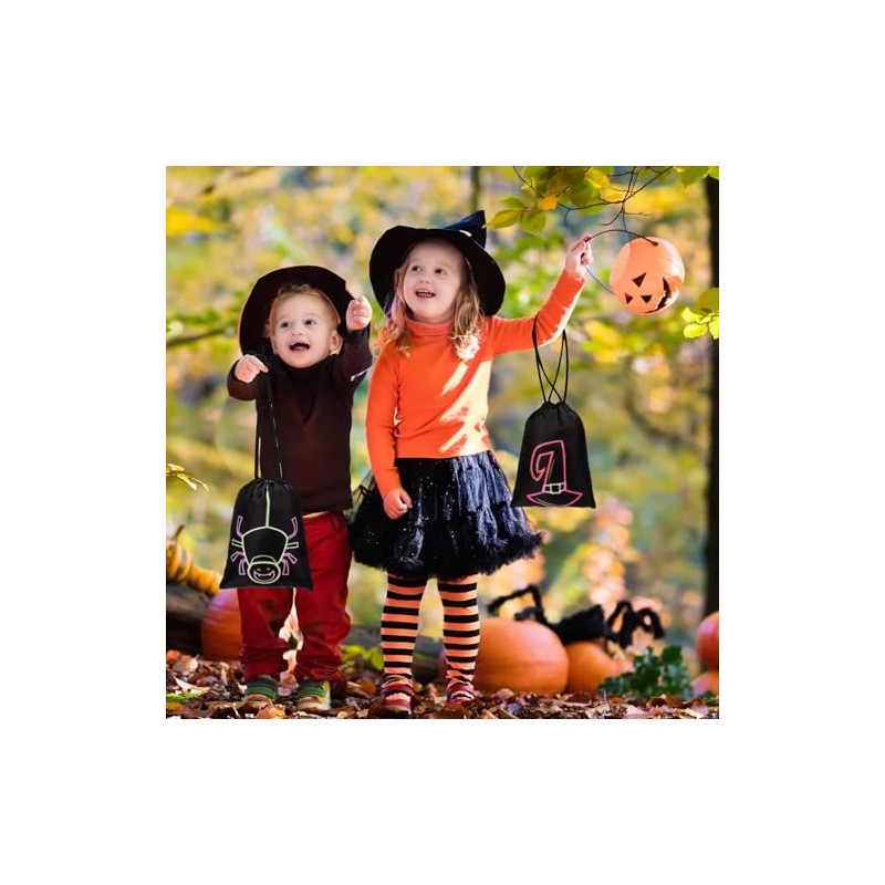 Honoson 24 Piezas Bolsas de Halloween 7.09 x 5.12 Pulgadas
