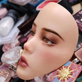 FGXY Professional Mannequin Head Training For Beginners, Reusable Makeup Mannequin Head, Makeup Practice Face, Makeup Practice Accessories Suitable For Novice Artists, Including Makeup Brushes