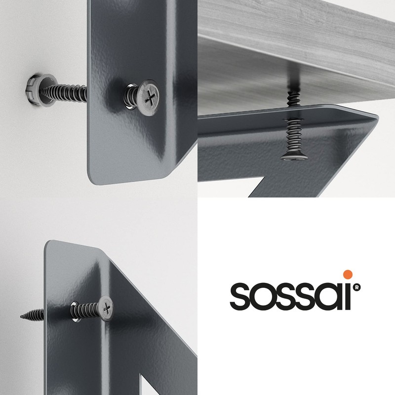 2 x Sossai® Truss Design Shelf Brackets | Shelf Bracket