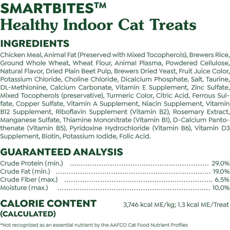 Greenies Smartbites Indoor Cat Treats – Chicken Flavor – 2.1