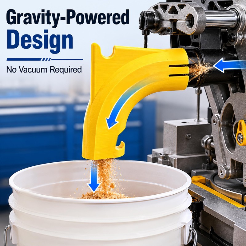 ZOYACREATE Miter Saw Dust Collector Compatible with Dewalt DWS780