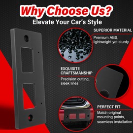 Heavy-Duty ABS Front License Plate Bracket Compatible with 2019-2020 Nissan Murano, Rust-Proof Car Tag Frame with Mounting Screws, Quick Install License Plate Holder