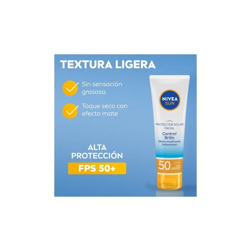 Nivea Protector Solar Control Brillo Facial 50ml Nivea Sun Face