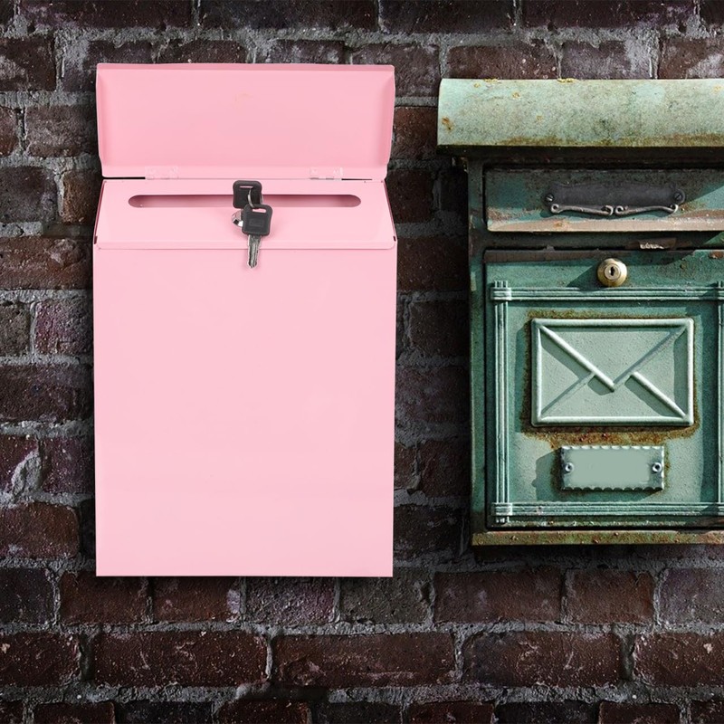 Baluue Wall-Mounted Mailbox with Lock, Anti-Theft Drop Box for Outdoor