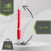 NIPORO 50 Ballpoint Pens Black Ergonomic with Non-Slip Grip Zone