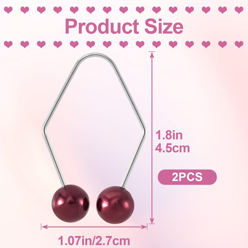CustomyLife 2pcs Natural Dimple Maker for Cheeks, Dark-Red Facial Muscle
