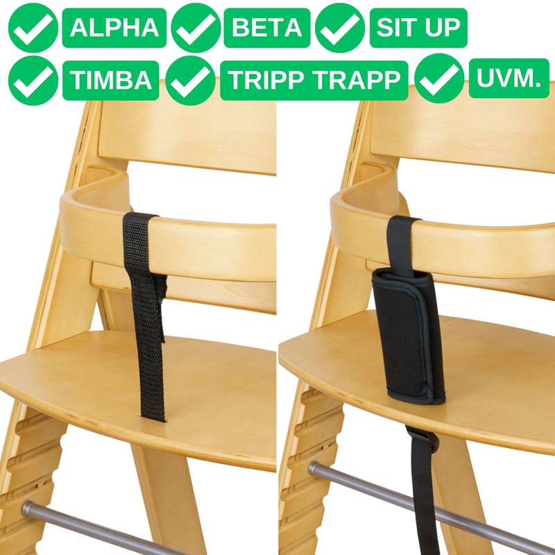 Crotch Strap with Strap Protector Set for Highchair, 3 Pack,