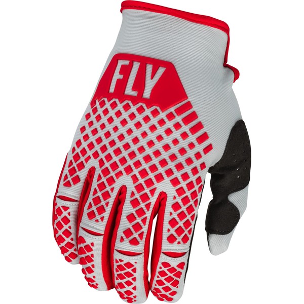 Fly Racing 2023 Adult Kinetic Gloves (Red/Grey, X-Small)
