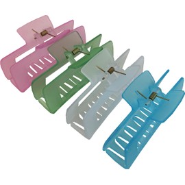 Hair Clip Big Claw Clips for Women and Girls, Non Slip Strong Hold Tortoise Banana Hair Clips for Thick Hair, 4 Colors (Curly-haired women, retro style enthusiasts)