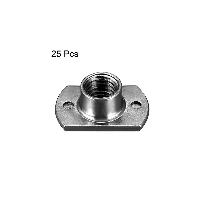 sourcing map 25 Pcs Welding Nuts M8 Tab Base UNC