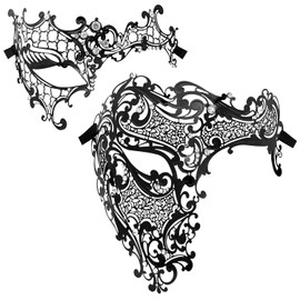Thmyo Couples Masquerade Mask Venetian Phantom Of The Opera Laser Cut Metal Mask
