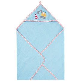 Playshoes Baby - Jungen Kapuzentuch Baustelle 340047, 17 - Bleu, 75x75cm