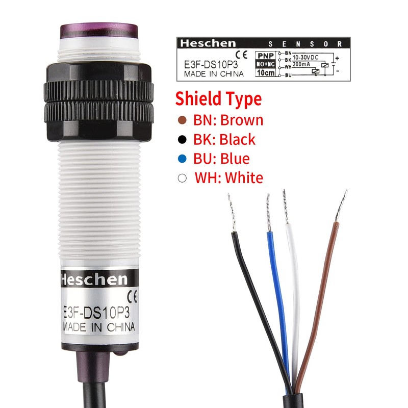 Heschen M18 Column Infrared Photoelectric Proximity Switch Diffuse Reflection Type