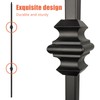 MyeMdan 10 Pcs Wrought Iron Balusters, Hollow Double Knuckle Balusters,