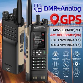 Ham Radio Baofeng DM32 DMR Radio 10W Handheld Rechargeable Walkie Talkies Long Range DM32UV Two Way Radio NOAA Weather Radio with GPS, Copy Frequency 2500mAh Battery USB-C Charging with Radio Holster