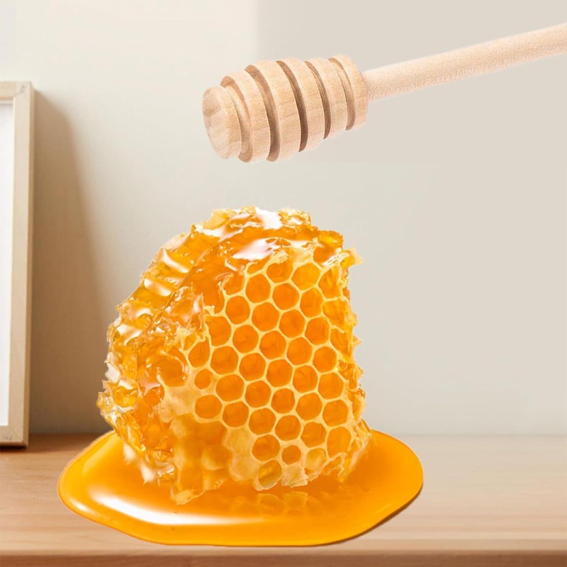 Wooden Honey Mixing Stirrer 10Pcs 6inch Honey Dipper Sticks Honey