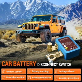 MNJ Motor 12V 240A Car Battery Remote Disconnect Switch, Kill Switch for Car, Smart Voltage Car Kill Switch Anti-Theft Battery Shut Off Switch for Auto Truck Marine RV ATV