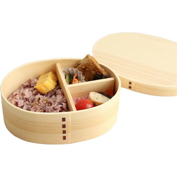 Yamaga Lacquerware Shop Kishu-Magewappa Bento Box, Shiraki, 23.7 fl oz (700 ml), Made in Japan, Kishu Lacquerware