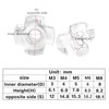 Zinc Plated Carbon Steel T Nut Set Four-Pronged Tee Nuts