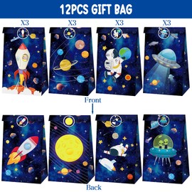PQKL-party Space Party Bags, Space Children's Birthday, Astronaut Birthday, Space Gift Bags, Necklaces, Key Chains, Snap Bracelet, Tattoo Stickers, Bookmark