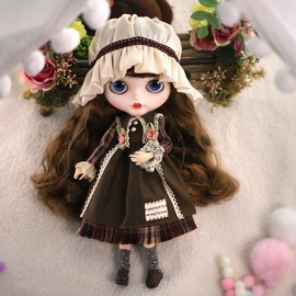 ICY Fortune Days Doll Clothes - Retro Style, Suitable for 1/6 or 30 cm Tall Doll Dress Accessories, Suitable for Blythe Obitsu and Licca-Chan Clothes (09)