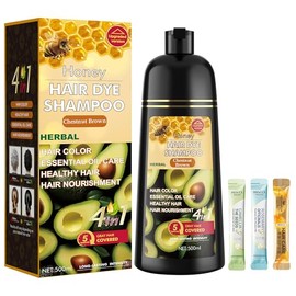 ZENITHGLO Chestnut Brown Hair Dye Shampoo 3 in 1 for Women & Men 100% Gray Hair Coverage - Herbal Ingredients Natural Plant Hair Color - Hair Dye in Minutes 17.6 Fl Oz