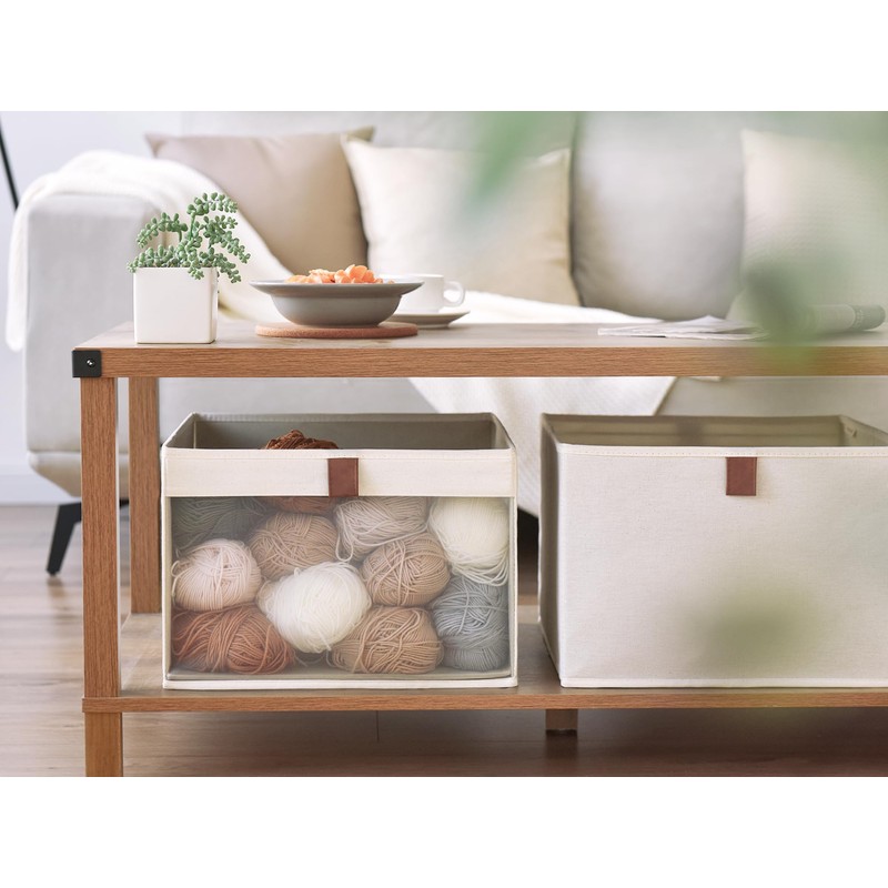 StorageWorks Closet Storage Bins, Large Storage Baskets with Clear Window