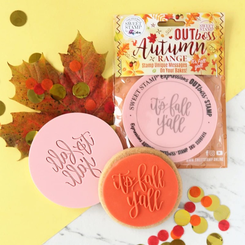 Sweet Stamp by AmyCakes Autumn Outboss Plastic Expression Stamp, It's