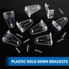 2 Inch 8pcs Blinds Hold Down Brackets, Clear Plastic Door