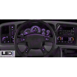360 LED High Performance LEFT DASH SWITCHES 4WD BULB TO PURPLE LED UPGRADE KIT FOR GM TRUCKS SUVs 2003-06