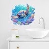 RoyoLam Sea Turtle Wearing Sunglasses Wall Decals Removable Animal Vinyl